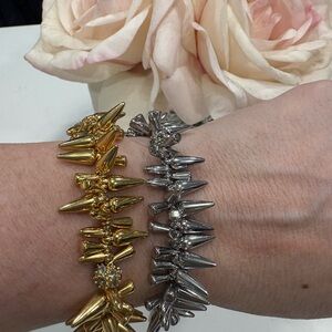 Stella & Dot Gold and Silver Spike Bracelets